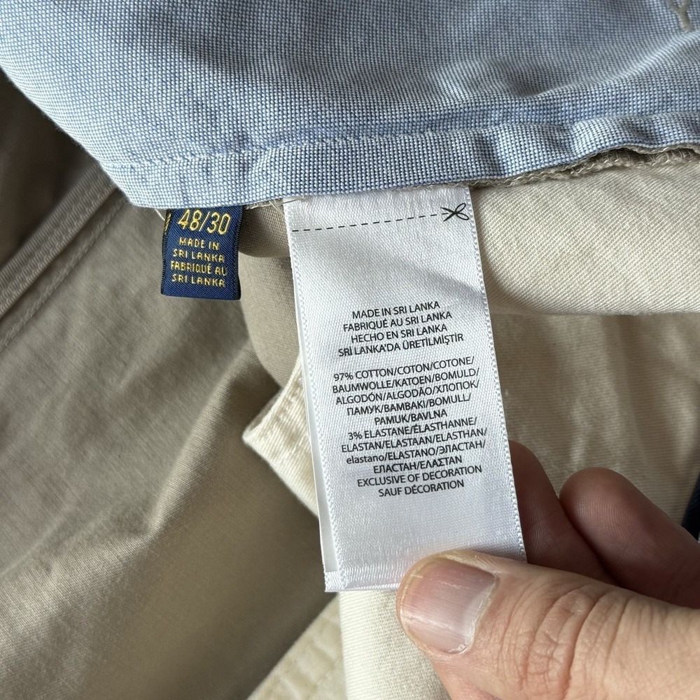 Polo Ralph Lauren Stretch Classic Fit Pants The Polo Chino Men's 48B‎ x 30 NWT - Picture 13 of 16